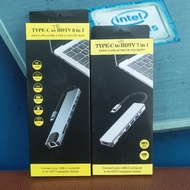 Smart Hub Display Type-C Adapter for HDMI 7 in 1 & 8 in 1 HDTV