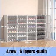 SaveMall StarRak Sepatu Tertutup Anti Debu Rak Sepatu 8Susun Plastik Lemari Sepatu Rak Sepatu Aesthe