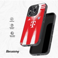 Hardcase Casing Cover iphone 16e 15 14 13 12 11 X Xr Xs 8 7 Mini Plus Pro Max Bayern Munchen Jersey