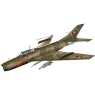 KP Model 1/72 East German Army MiG-19PM Above Europe Plastic Model KPM0389