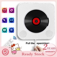 Wall Mounted CD Player Bluetooth Speaker Portable Home Discman Boombox With Remote Control FM Radio