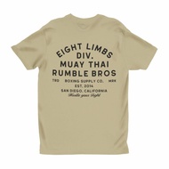 Vintage Retro Muay Thai Kick Boxing 8 Limbs Muaythai Sand T-Shirt