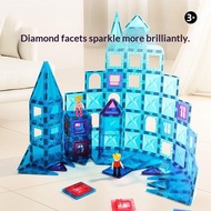 Enchanted Kingdom Magnetic Tiles Series | Castle Building Blocks Set | Ice Castle (63pcs) & Dream Ca