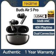 Original Realme Buds Air 5 Pro TWS Earphone 50dB Active Noise Cancelling True Wireless Earbuds Gaming headset with mic realBoost Dual Drivers