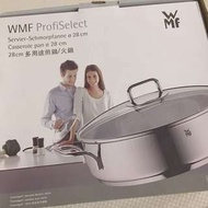 德國WMF雙耳平煎鍋28CM多用途煎鍋/火鍋（附玻璃蓋）