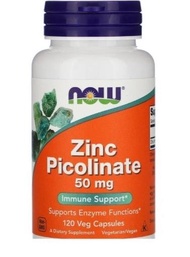 ST Vitamin Zinc Picolinate 50 mg Now 120 Veggie Kapsul
