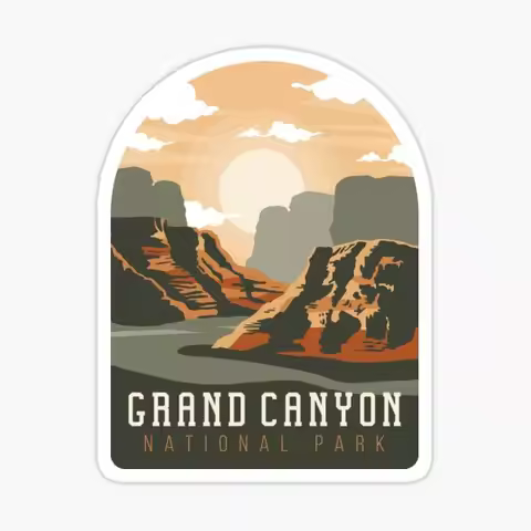 Grand Canyon 10PCS Stickers for Laptop Art Funny Anime Stickers Luggage Kid Print Decor Decorations 