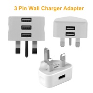Glowingbubbles Universal UK Wall Plug Power 3 Pin Adapter Charger With 1/2/3 USB Ports Charging For Mobile Phone Tablets Portable Mini Wall Charger GBS