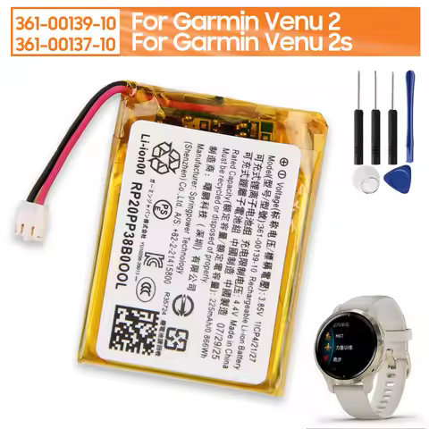 NEW Replacement Battery 361-00139-00 361-00139-10 361-00137-10 For Garmin Venu 2 Garmin Venu 2s Fore
