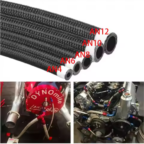 Enhanced Car General Nylon Braided Fuel Hose 1M 3M 5M AN4 AN6 AN8 AN10 AN12 CPE Rubber Oil And Gas C