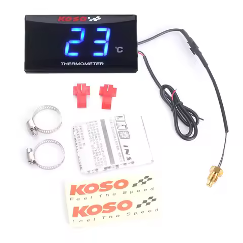 12V 0~120°C Monitor Motorcycle Thermometer Water Tank Retrofit Temperature Meter Indicator Warning W