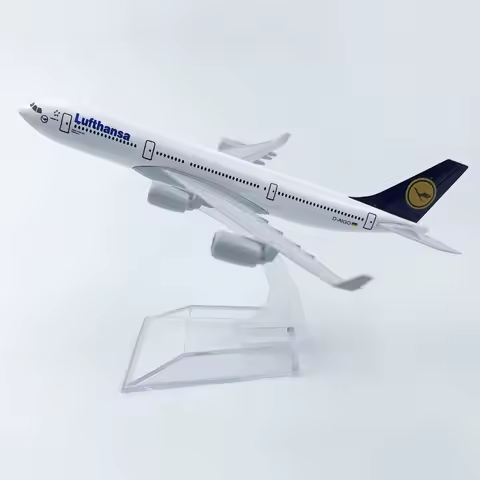 Alloy Metal 16cm 1/400 Scale Aircraft Luthansa A340 Airways Airplane Model 340 Airways Plane Model D