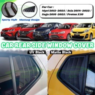 Car Rear Side Cover Protector 3D MUSTANG Window Triangle Mirror Cover Protector 1set Saga Myvi Axia 