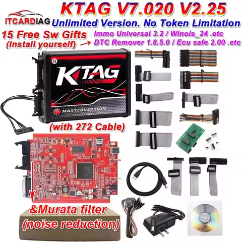 Ktag ecu Programmer 2026 KTAG V7.020 V2.25 Red PCB Red European Unlimited Points Networkable Online 