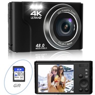 Digital Camera, Pocket Camera, Auto Focus Mini Camera, VETEK Kamera With 4K 48MP and 2.8 Inch HD Scr
