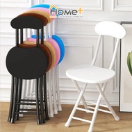 (HOME+) Folding stool household dining stool space saving portable stall leisure stool round stool s