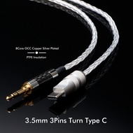 Hifi USB-C to 3.5mm audio cable Bowers px8 headphone Adapter cable 2.5mm 4.4mm to type C pi7 px7 s2 