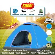 1-4 Person Foldable Khemah Camping Tent Waterproof Khemah Tent Camping/Hiking Khemah Pop Up Khemah O