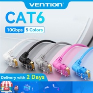 Vention Cat6A Ethernet Cable Patch UTP 10Gbps Network Performance Right Angle Slim LAN Cable for Lap