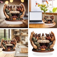 "2D The Last Supper Resin Sculpture - Christian Home Decor For Living Room, Office Desk, Meaningful 