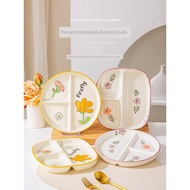 lunch box kids lunch box Underglaze Color Ceramic Compartmented Dinner Plate Adult Weight Loss Dedic