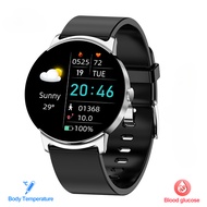 นาฬิกาสุขภาพ 2024 NEW Smart Watch For Men Healthy Fitness Bracelet Body Temperature HR Alarm IP68 Waterproof Smartwatch Women Tracker