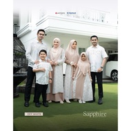 YASMEERA - Sapphire Off White Family SARIMBIT/ 2025 Family Set Eid Uniform Family Ied Series Origina