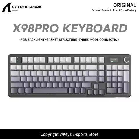 ATTACK SHARK X98/X98Pro Gasket Mechanical Keyboards Full Key Hot Swap RGB Backlight Three-Mode Wirel
