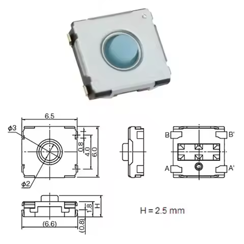 2-10pcs Silicone Keypad Switches for Xiaomi Microsoft Arc Touch Sculpt Blue Shadow 4000 6x6x2.5mm Mo