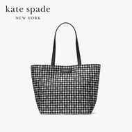 Kate Spade New York กระเป๋าโท้ท/กระเป๋าทรงสี่เหลี่ยมรุ่น Noel Jacquard Large Tote KF866 001 สีดำ