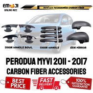 Perodua Myvi 2011 - 2017 Lagi Best Icon Alza 2009 Door Handle Bowl Side Mirror Cover trim accessorie