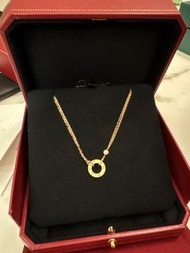 Cartier Love Necklace 18K Rose Gold 2 Diamonds 卡地亞頸鏈