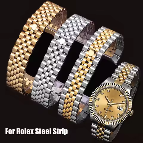 Watch Band For Rolex DATEJUST DAY-DATE OYSTERPERTUAL DATE 904 Stainless Steel Watch Accessories Stra