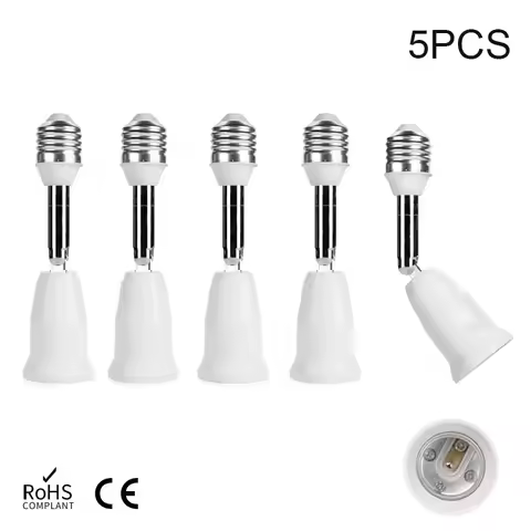E26 E27 Bulb Socket 180 Degree Flexible Adjustable Extension Flexible Medium Ceramic Bulb Lamp Socke