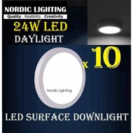 10 Bundle LED Surface Downlight White Frame Round 24w Surface downlight LED Panel Light (SDL-WF-24W-