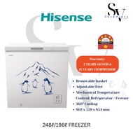 HISENSE FREEZER 248L/198L FC258DAW 冰柜