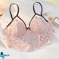 AINTP Lace Camisole with Bow - Transparent Sleeveless Suspender Vest