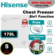 Hisense 8 IN 1 178L LED CHEST FREEZER FC186D4BWPS【 HPH 】