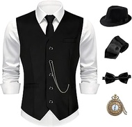 1920s Mens Costume,Roaring 20s Costumes for Men Accessories Set,Gatsby Gangster costume 1920s Mens O