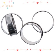 WINTE 6 pcs English Muffin Ring Set, 3.2'' Silvery Multipurpose Stainless Steel Ring Set, Durable No