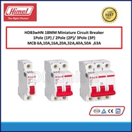 HIMEL MCB 1P HDB3WH MCB C-CURVE  6KA 6A,10A,16A,20A,32A