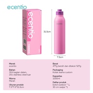 Ecentio Tumbler Stainless Steel Portable Botol 800ml Termos Air Tahan Panas 24 JAM Handle Tersembuny