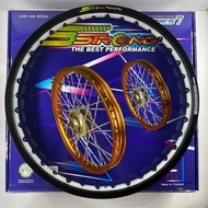 วงล้อ ขอบล้อ S Strong ล้อเอสสตรองขอบเรียบ วงล้ออลูมิเนียม วงล้อยิงทรายเจาะตา ขอบ 17 ขนาด1.20 และ ขนา