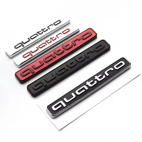 ABS Car Rear Tail Trunk Emblem Fender Side Sticker for Audi Quattro A5 B7 Q7 A3 A4 B8 A6 TT R8 A8 A7