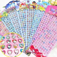 Stickers Children Cartoon Crystal Diamond Stickers 3D Three-Dimensional Princess Boy Jewel Paste Rew