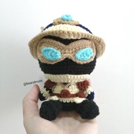 Valorant Cypher Inspired Handmade Crochet Amigurumi Doll (Finished Product)