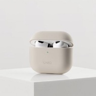 AirPods 3代 Lino簡約液態矽膠藍牙耳機保護套-米色