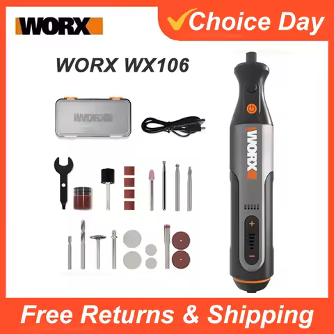 Worx WX106 Rotary Tool 8V Cordless Mini Drill Engraving Grinding Polishing Machine USB Charger Varia