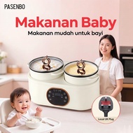 PASENBO F30 Baby Food Rice Cooker Dual Pot 1.8L+1.8L Makanan Bayi Porridge Puree 24H Timer