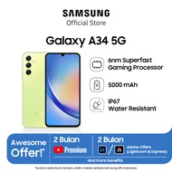 Galaxy A34 5G 8/256GB, Samsung A series, Layar Super AMOLED 6,6 inci, 5000 mAh, smartphone triple camera, HP Gamming, Smartphone, Android, Garansi resmi, Samsung official store